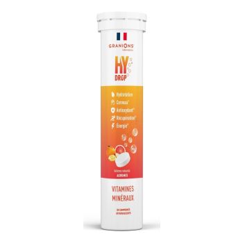 Hydrop Lösung zur Hydratation Zitrusaroma Granions - Tube mit 20 Brausetabletten