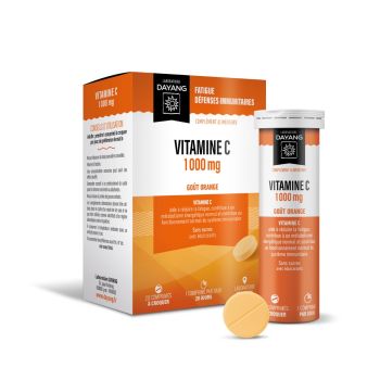 Vitamin C 1000mg Orange-Geschmack Dayang - Packung mit 20 Tabletten