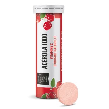 Acerola 1000 Vitamin C Geschmack rote Früchte Dayang - Tube mit 12 Kautabletten