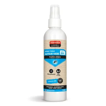 Spray für Textilien gegen Mücken Moskitonetz um Baby Manouka - Spray von 75ml
