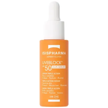 Uveblock SPF50 Serum mit dreifacher Wirkung Isispharma - Pipettenflasche mit 28ml
