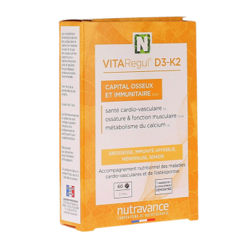 VITARegul D3-K2 für Knochengesundheit und Immunität Nutravance - Packung mit 60 Tabletten