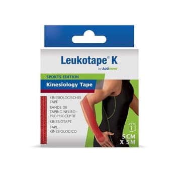 Leukotape K elastisches Klebe-Tape Kinesiologie rot BSN medical - Rolle 5 cm x 5 m