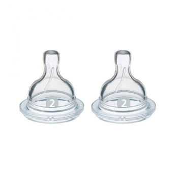 Luftflex-Schnuller 2 Löcher langsamer Fluss 1 Monat+ Avent - 2 Schnuller
