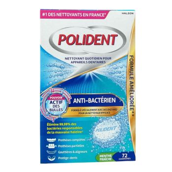 Polident Corega antibakterielle Reinigungstabletten - Packung mit 72 Tabletten