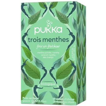Bio Drei-Minze-Infusion Pukka - Box mit 20 Beuteln