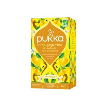 Bio Pukka Zitrone Ingwer & Manuka Honig Tee - 20 Beutel Box