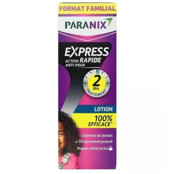 Express-Aktion schnelles Anti-Läuse Familienformat Paranix - Flasche 195ml + ein Kamm