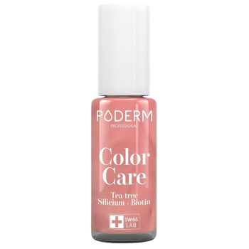 Farbpflege Nagellack Teebaumöl rosa glänzend Poderm - Flasche 8 ml