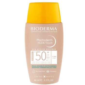 Photoderm Nude Touch mineral SPF50+ helle Nuance Bioderma - Flasche mit 40ml