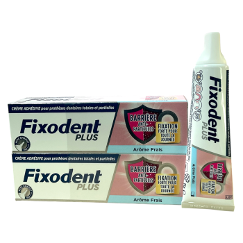 Fixodent Plus - Frische Aroma Anti-Partikel Klebercreme - 2er Pack mit 35g Tuben