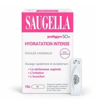 Poligyn 50+ hydratation intense ovules vaginaux Saugella - 10 ovules
