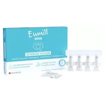 Augentropfen bei trockenen Augen Eumill Repair - Packung mit 10 Einzeldosen zu 0,5 ml