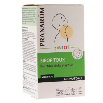 Aromaforce Hustensirup für Kinder bio Pranarom - Schachtel mit 20 Beuteln à 5 ml
