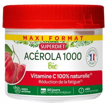 Acerola 1000 bio Super Diet - 60 teilbare Tabletten