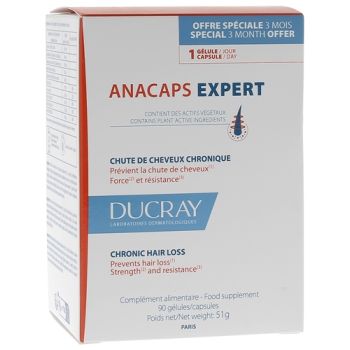 Anacaps Expert chronischer Haarausfall Ducray - Packung mit 90 Kapseln