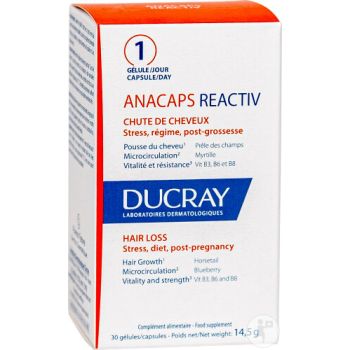 Anacaps reactiv Haare und Nägel Ducray - Dose mit 30 Kapseln