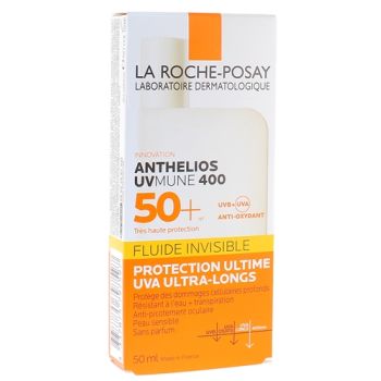 Anthelios UVMune 400 Unsichtbares, parfümfreies Sonnenfluid SPF 50+ La Roche-Posay - Flasche mit 50 ml