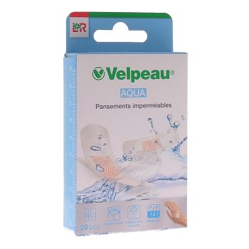 Aqua Velpeau wasserdichte Pflaster - Schachtel mit 20 Pflastern