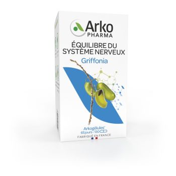 Arkogélules Griffonia Gleichgewicht des Nervensystems Arkopharma - Packung mit 130 Kapseln