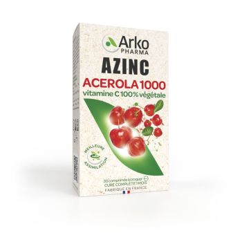 Acerola 1000 Vitamin C Arkopharma - Packung mit 30 Tabletten