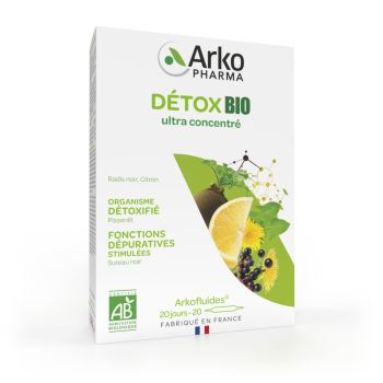 Arkofluides Detox Bio Arkopharma - Packung mit 20 Ampullen