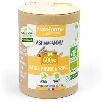 Ashwagandha Nat&Form - Packung mit 60 Kapseln