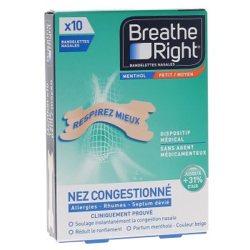 Menthol-Nasenstreifen Breathe Right - 10 Streifen
