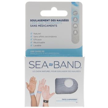 Armband Sea Band Erwachsene grau - Box mit 2 Armbändern