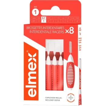 Interdentalbürsten orange Größe 1 (0,7 mm) Elmex - Packung mit 8 Bürsten
