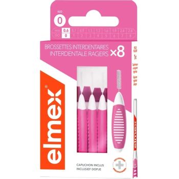 Interdentalbürsten rosa Größe 0 (0,6 mm) Elmex - Packung mit 8 Bürsten