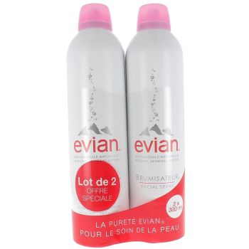 Evian Zerstäuber - 2er-Pack mit 300 ml Flaschen