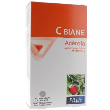C Biane Acerola Pileje - Dose von 60 Kaudabletten