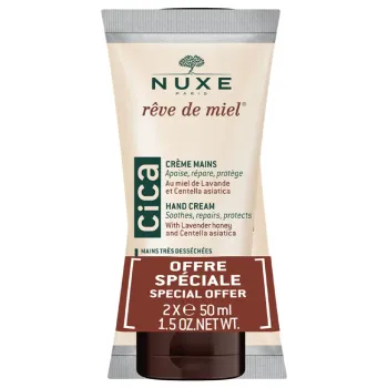 CICA Handcreme für trockene und geschädigte Haut Nuxe - 2er Pack mit 50 ml Tuben