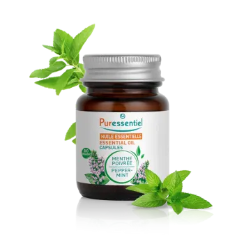 Bio-Pfefferminzöl-Kapseln Puressentiel - 60 Kapseln pro Packung