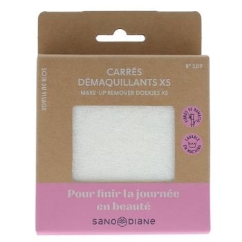 Waschbare Abschminkquadrate Sanodiane - Set mit 5 Wattepads