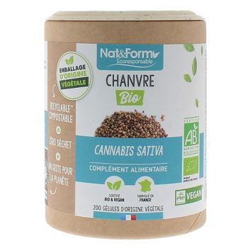 Bio-Hanf Nat&Form - Dose mit 200 Kapseln