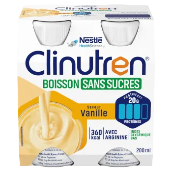 Clinutren Getränk ohne Zucker Vanille Nestlé - 4 Flaschen à 200 ml