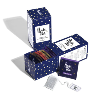 Weihnachtsgeschenkset Panda Tea - Box mit 20 Teebeuteln