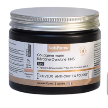 Marin-Kollagen gegen Haarausfall & Haarwachstum Nat&Form - 120g Dose