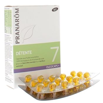 Oléocaps+ 7 Entspannung bio Pranarom - Schachtel mit 30 Kapseln