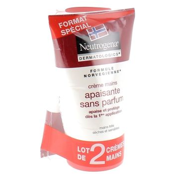 Beruhigende, unparfümierte Handcreme Neutrogena - 2er-Pack mit 50 ml Tuben