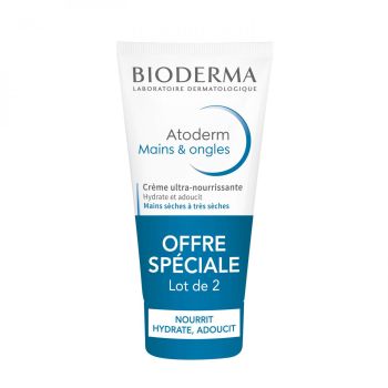 Ultra-nährende Hand- und Nagelcreme Atoderm Bioderma - 2er-Pack