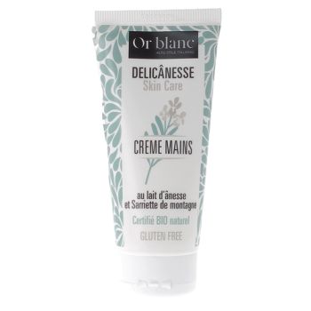 Delicânesse Handcreme mit Bio-Eselmilch Or Blanc - Tube mit 100ml
