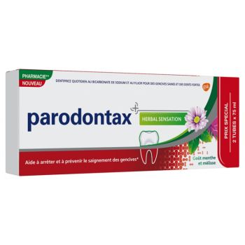 Parodontax Herbal Sensation Zahnpasta - 2er Pack mit 75 ml Tuben