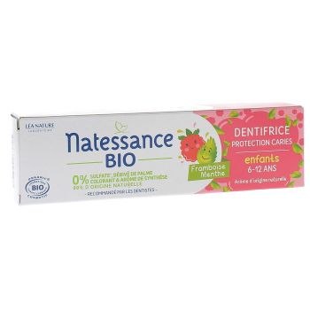 Zahnpasta Kariesprotection für Kinder von 6-12 Jahren bio Natessance - Tube mit 75 ml