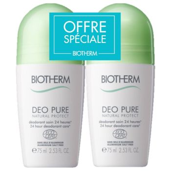Déo pure natural protect Deodorant Biotherm - 2er-Pack Roll-on à 75 ml