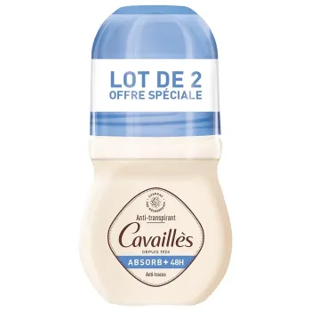 Deodorant Absorb+ gegen Schwitzen und Gerüche Rogé Cavaillès - 2er-Pack Roll-ons à 50 ml