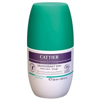 Deodorant 24h Aloe Vera - Salbei Cattier - Roll-on von 50 ml