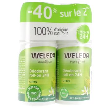 Citrus Roll-on Deodorant 24h Weleda - 2x50ml Pack